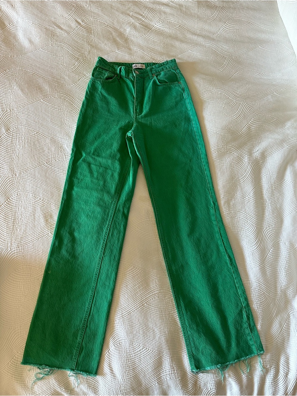 Zara Emerald Wide-Leg Jeans / Size 4